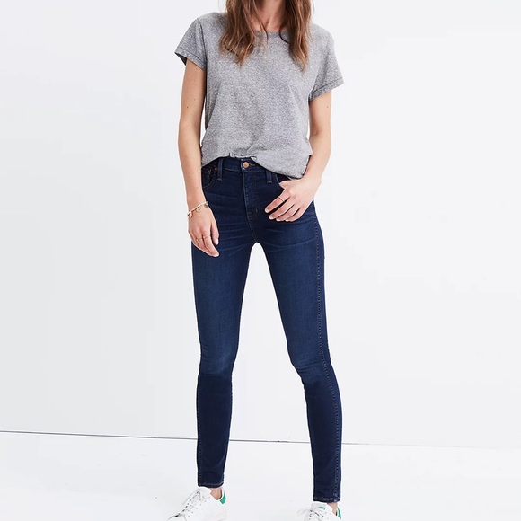 Madewell Dark Wash Hi-Rise Skinnies - Picture 2 of 7